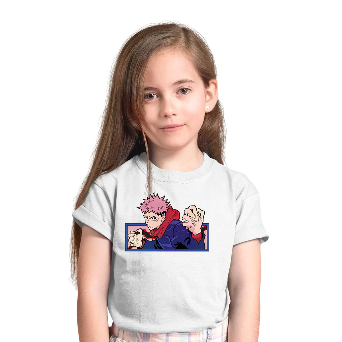 Yuji Itadori Jujutsu Kaisen Japanese Anime Manga T-shirt for Kids