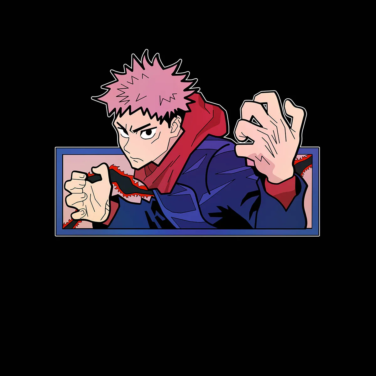 Yuji Itadori Jujutsu Kaisen Japanese Anime Manga T-shirt for Kids