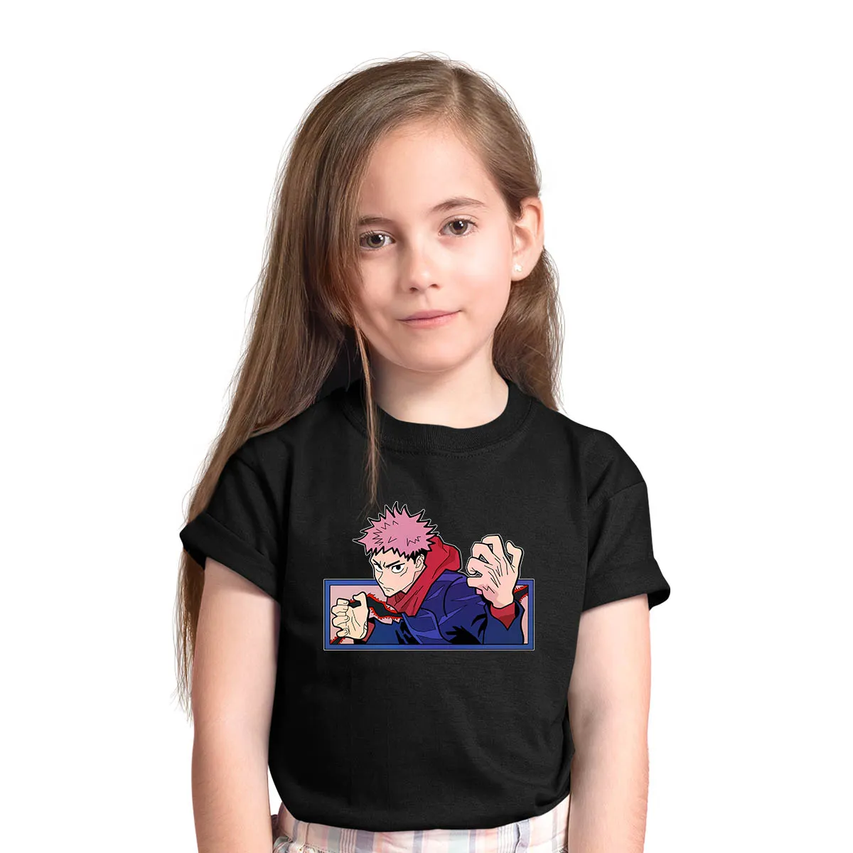 Yuji Itadori Jujutsu Kaisen Japanese Anime Manga T-shirt for Kids